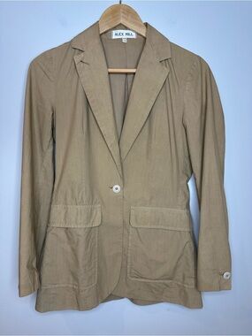Alex Mill Women’s Billie Blazer in Khaki Paper Cotton XS EUC